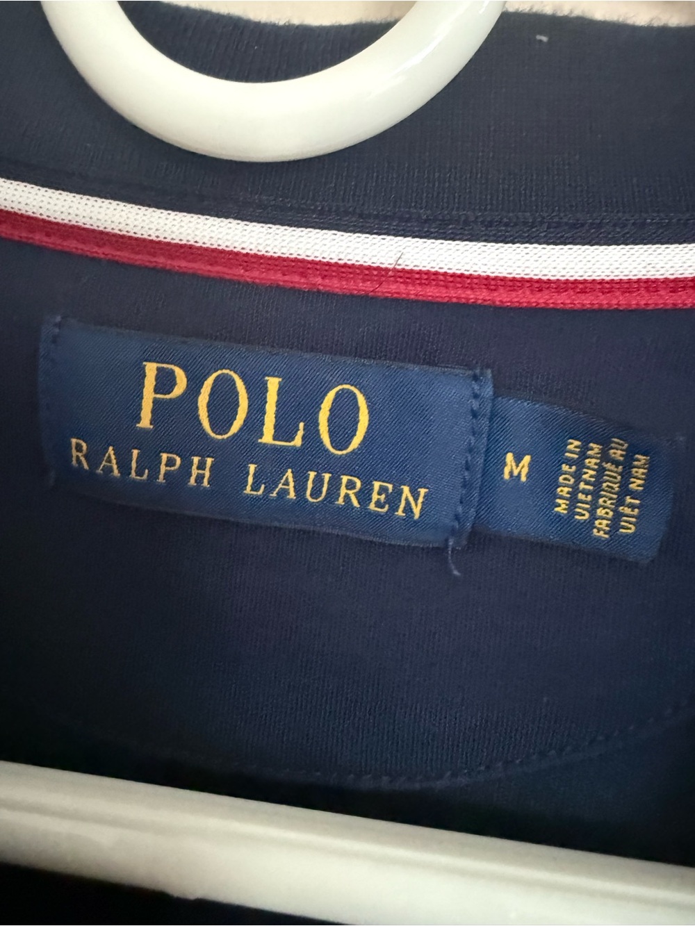 Polo Ralph Lauren Classic Fit Mens Navy Tipped Mesh Short Sleeve Polo size M - Picture 9 of 9